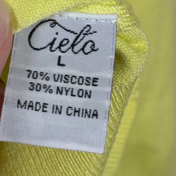 Vibrant Yellow V-Neck Cardigan L Soft Knit Button Down Layering Essential Chic - Picture 8 of 11